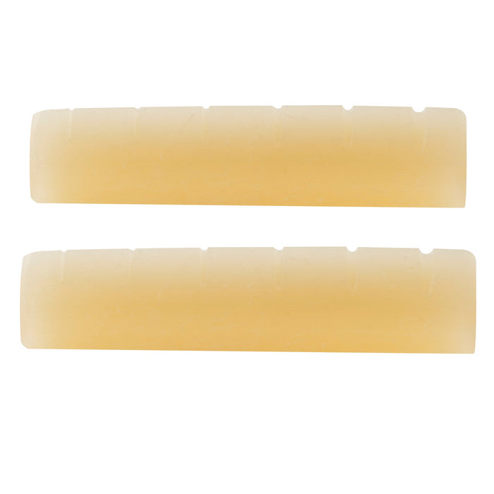 musiclily pro 43 99mm flat bottom slotted lp style electric and acoustic guitar unbleached bone nut for 6 string epiphone pre 2014 mx2096un 2
