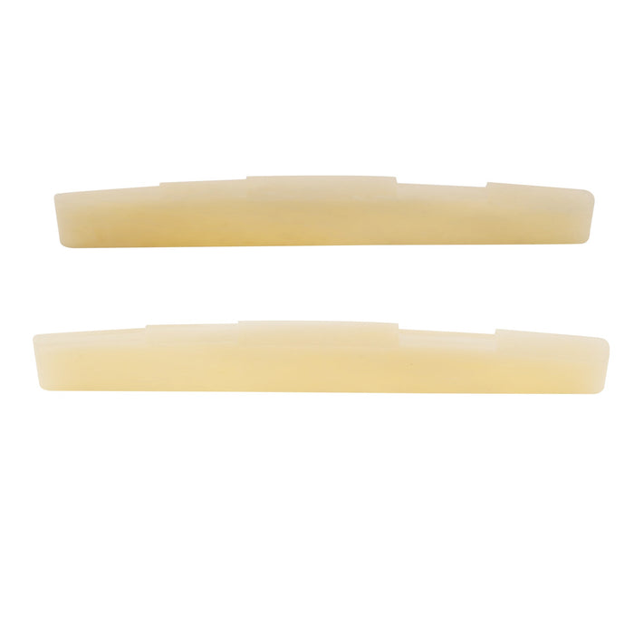 musiclily pro 73 15mm universal compensated bone saddle for 6 string acoustic guitar mx2097 2p, unbleached