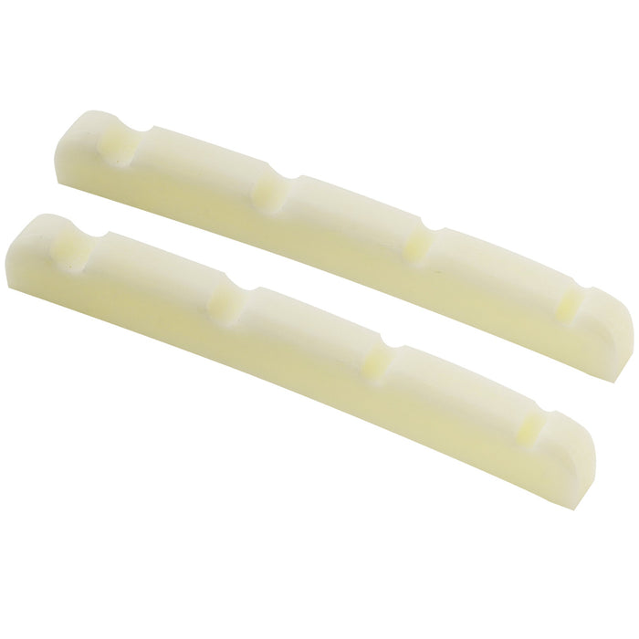 Part of musiclily pro 39 47mm slotted j bass bone nut curved bottom for 4 string fender style jazz bass mx2101iv 2