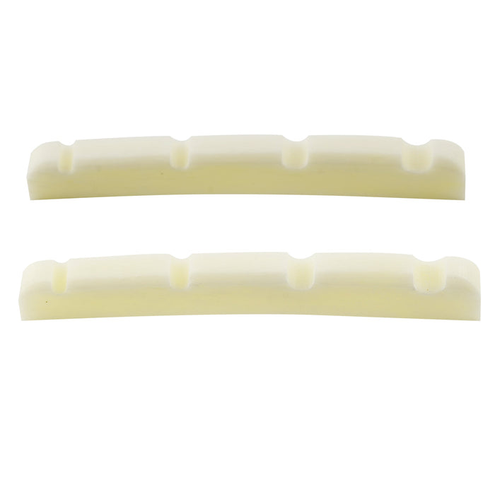 musiclily pro 39 47mm slotted j bass bone nut curved bottom for 4 string fender style jazz bass mx2101iv 2