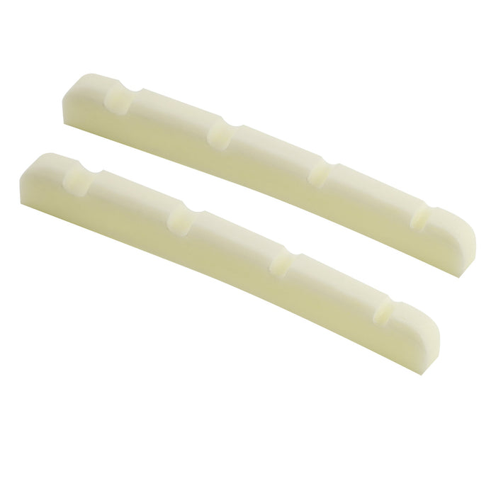 Part of musiclily pro 41 91mm slotted p bass bone nut curved bottom for 4 string fender style precision bass mx2102iv 2