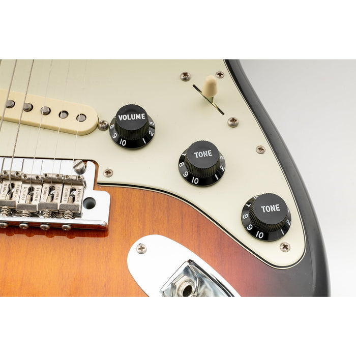 Application of musiclily ultra universal fitting strat tone volume control knobs for fender strat st style electric guitar 2 pcst1v mx2108 2mx2109p