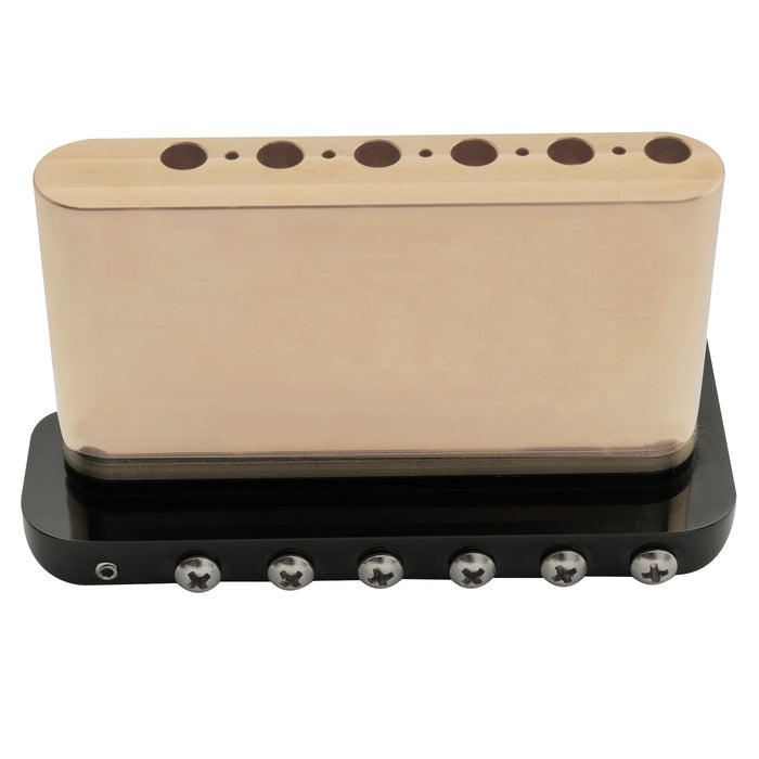 Musiclily Ultra Puente Tremolo de Borde de Cuchillo de 6 Tornillos de Latón Macizo Completo 52.5mm (2-1/16 pulgadas) para Guitarra Eléctrica Estilo Strat