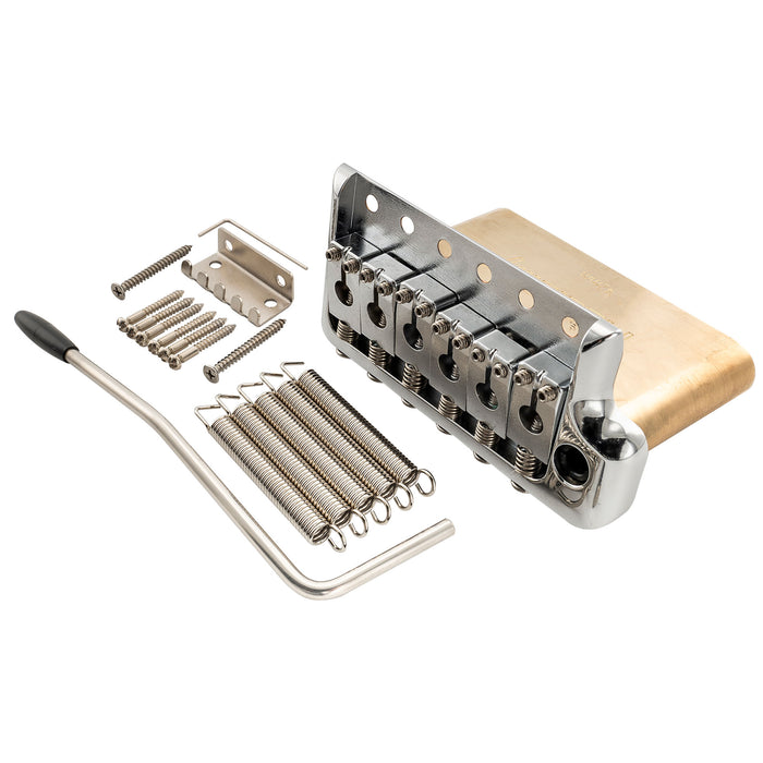 Musiclily Ultra Puente Tremolo de Borde de Cuchillo de 6 Tornillos de Latón Macizo Completo 52.5mm (2-1/16 pulgadas) para Guitarra Eléctrica Estilo Strat