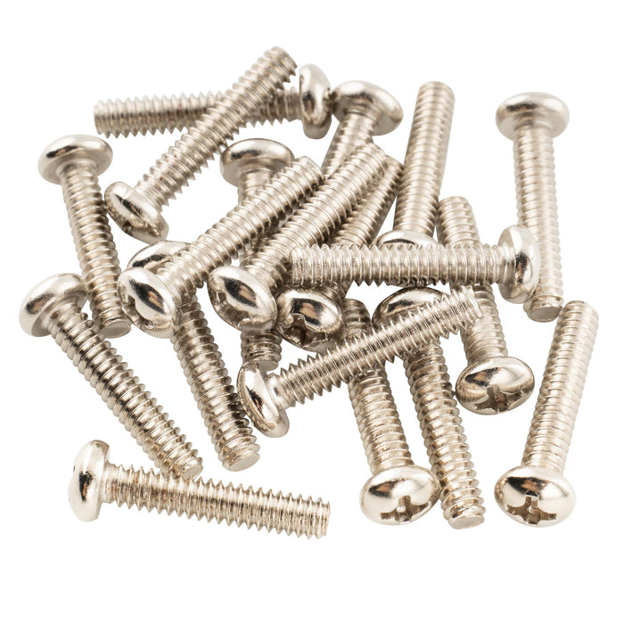 musiclily basic steel unc 6 32 inch thread 3 5 18mm strat style single coil pickup mounting screws for st electric guitar mx2114 20p, nickel