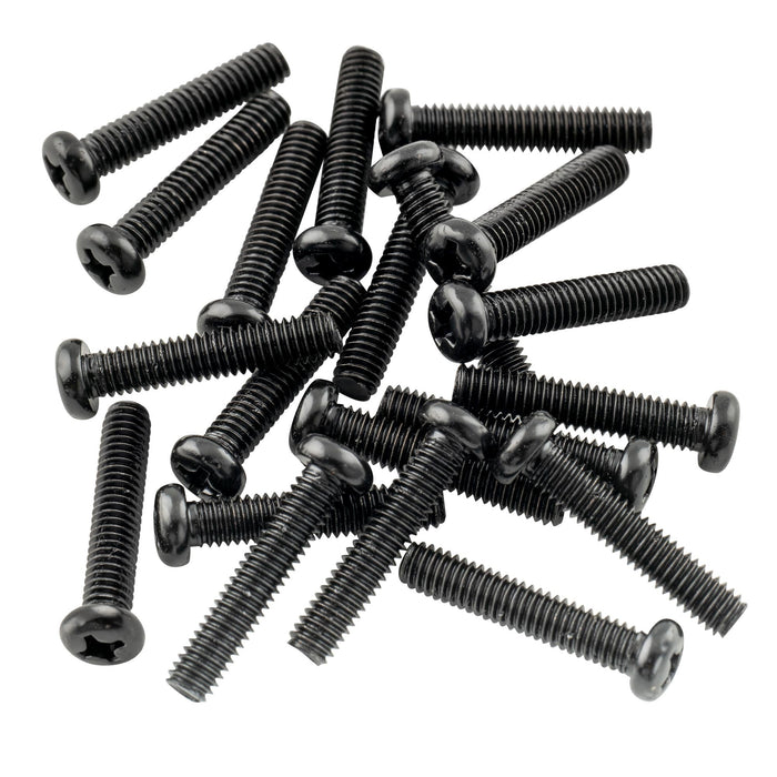 musiclily basic metric thread m4 20mm pan head tele style bridge pickup mounting screws mx2119 20p, black