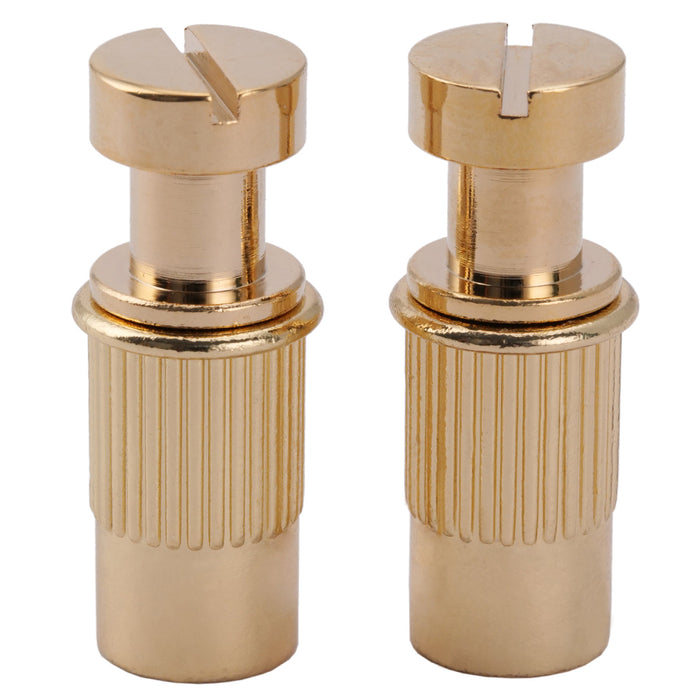 musiclily pro metric mounting stud and bushing for epiphone lp style electric guitar bridge stop tailpiece mx2211 2p, gold