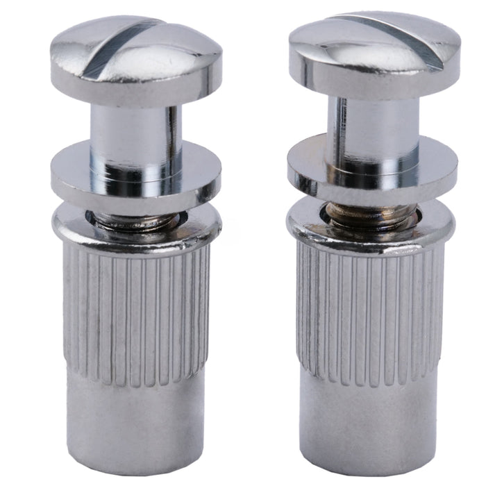 musiclily pro metric mounting stud and bushing for epiphone lp style electric guitar wraparound bridge mx2212 2p, chrome