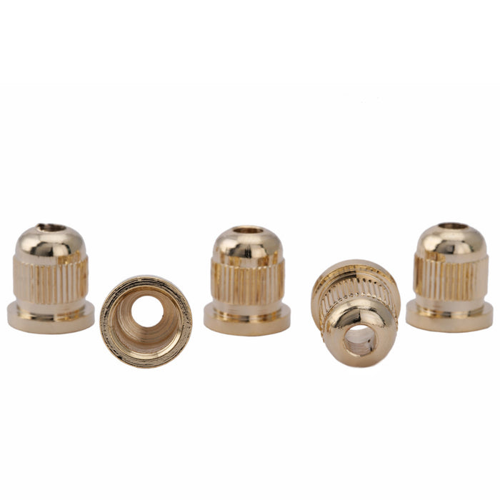 detail of musiclily pro 10 2mm steel through body string mounting ferrules for electric bass mx2214 5p