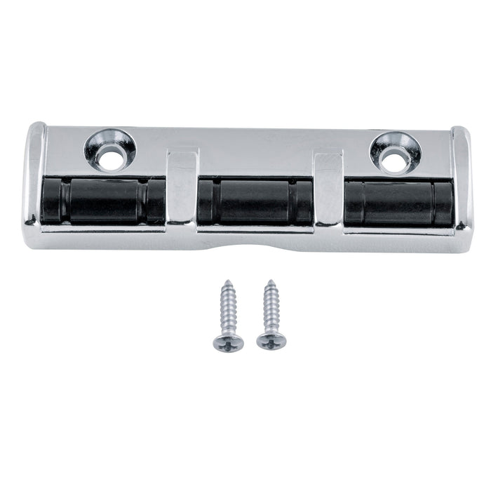 musiclily pro 34mm string spacing steel roller nut for 6 string electric guitar mx2215p, chrome