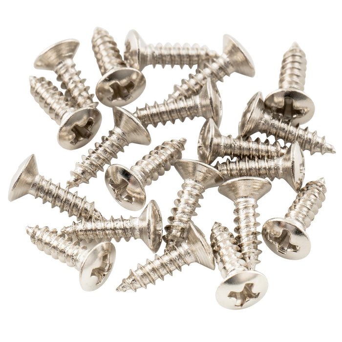 musiclily basic 2 5 10mm steel metric thread guitar pickguard jack and truss rod cover mounting screws for epiphone les paul style guitar mx2216 20p, nickel