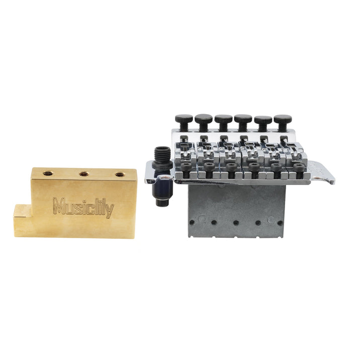 Application of musiclily ultra 32mm full solid brass steel l shaped tremolo block for electric guitar floyd rose locking tremolo bridge mx2235