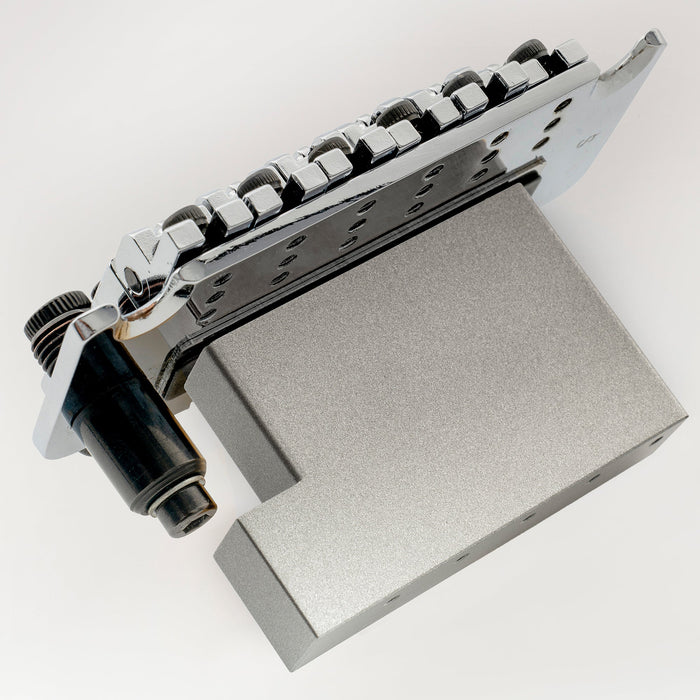 Usage show of musiclily ultra 37mm full solid steel l shaped tremolo block for electric guitar floyd rose locking tremolo bridge mx2235p