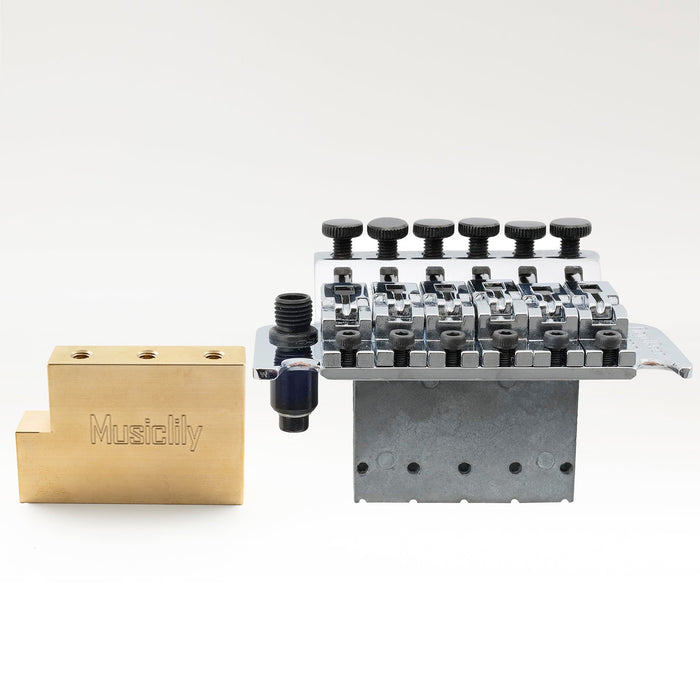 Application of musiclily ultra 42mm full solid brass steel l shaped tremolo block for electric guitar floyd rose locking tremolo bridge mx2235p