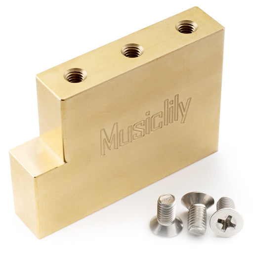 musiclily ultra 42mm full solid brass steel l shaped tremolo block for electric guitar floyd rose locking tremolo bridge mx2235p