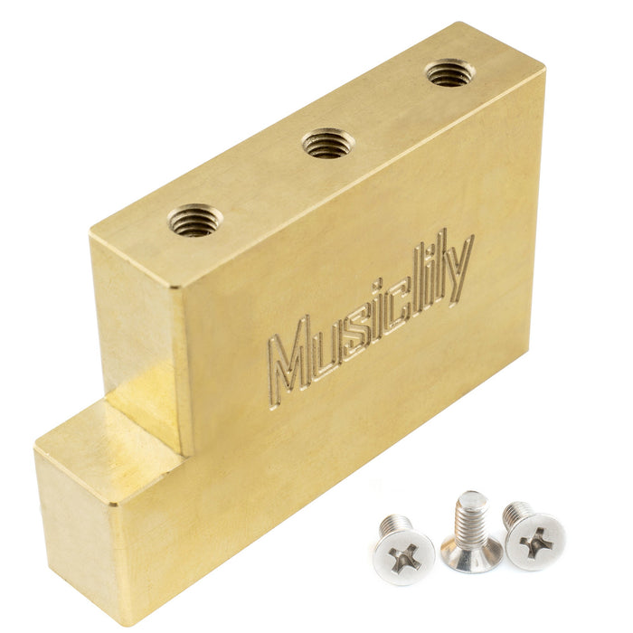 musiclily ultra 32mm full solid brass steel l shaped tremolo block for electric guitar floyd rose locking tremolo bridge mx2235