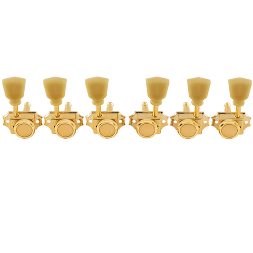 musiclily pro 3r3l 14 1 ratio semi closed vintage style locking machine heads tuners tuning pegs keys with keystone button for acoustic electric guitar mx2240p