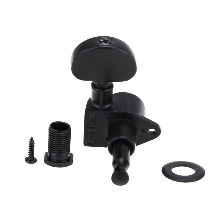 musiclily ultra 3r3l 20 1 ratio grover roto style full sealed machine heads tuners tuning pegs keys with right angle screw for acoustic electric guitar mx2242p, black