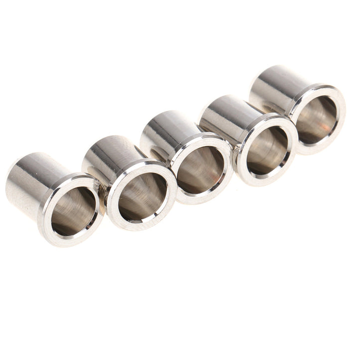 detail of musiclily pro 14mm brass through body string mounting ferrules for electric bass mx2245 5p