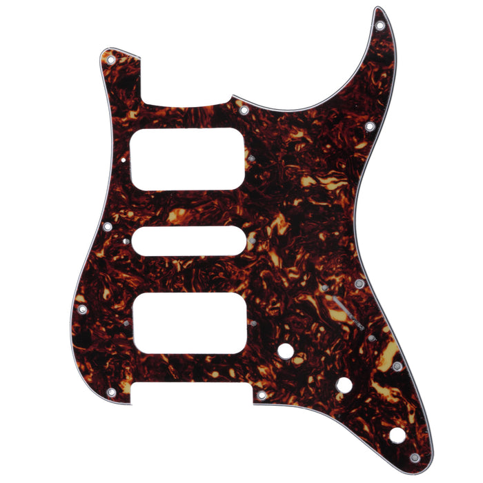 musiclily pro 11 holes round corner hsh guitar pickguard for american mexican fender standard strat style electric guitar 3ply 4ply mx2247p, tortoise shell
