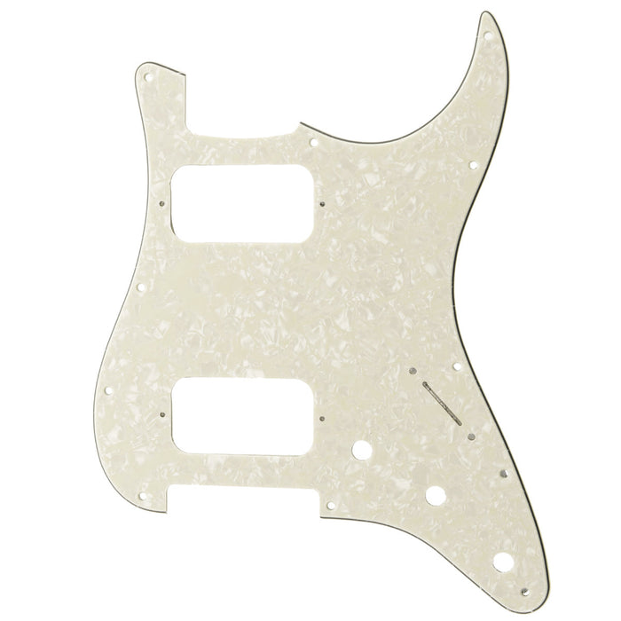 musiclily pro 11 holes round corner hh guitar pickguard for american mexican fender standard strat style electric guitar 3ply 4ply mx2248p