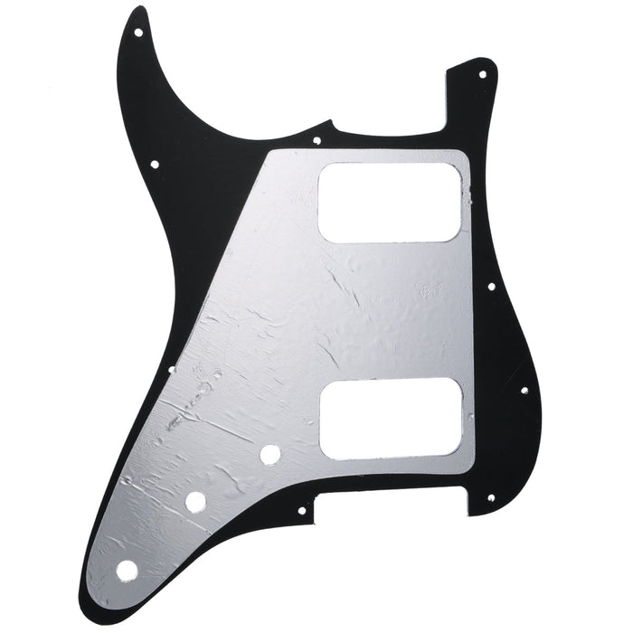 Musiclily Pro 11穴 ラウンドコーナーHH STタイプピックガード USA/メキシコスタンダードFender Stratストラトエレキギター用 4プライ エイジドホワイトパール