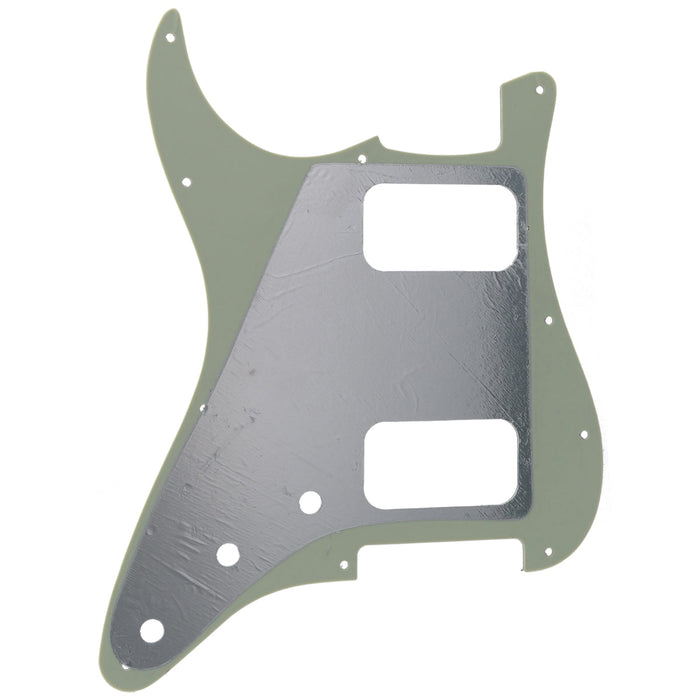 Musiclily Pro 11穴 ラウンドコーナーHH STタイプピックガード USA/メキシコスタンダードFender Stratストラトエレキギター用 4プライ エイジドホワイトパール