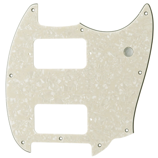 musiclily pro 9 holes round corner hh guitar pickguard for squier bullet mustang style electric guitar 3ply 4ply mx2249p