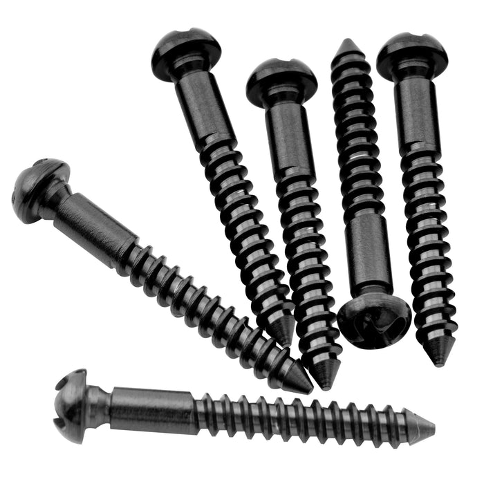 musiclily ultra 3 5 30mm stainless steel mounting screws for electric guitar prs style tremolo bridge mx2250 6p, black