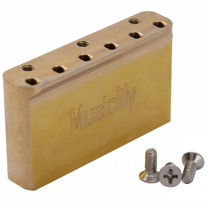 musiclily ultra 54mm2 1 8 inch full solid brass block for gotoh 510ts series tremolo bridge 37mm tall mx2257