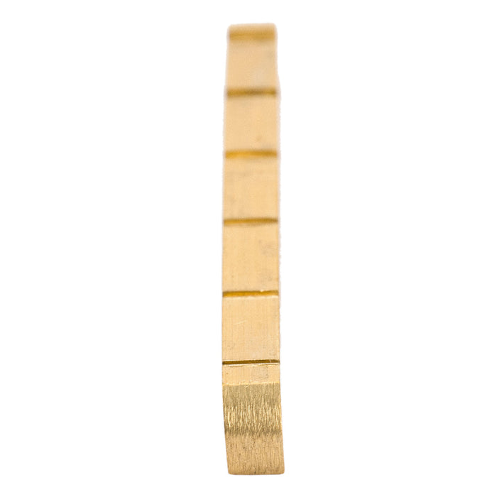 detail of musiclily basic 6 string electric guitar pre slotted brass nut mx2299