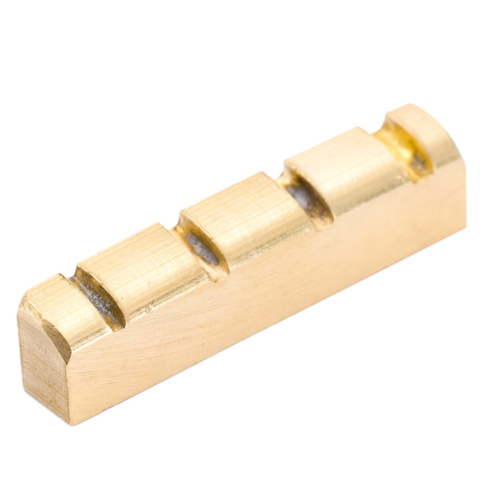 Part of musiclily basic 4 string electric bass pre slotted brass nut 38x6x9mm mx2300