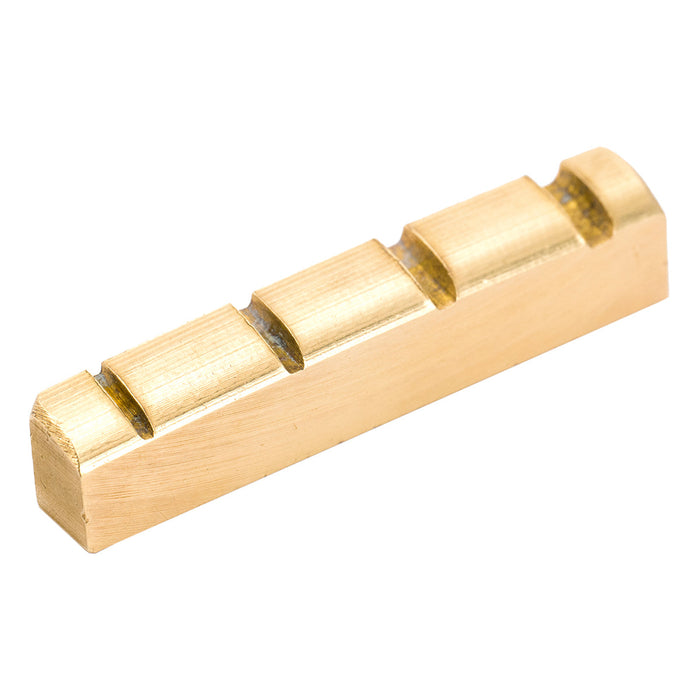Part of musiclily basic 4 string electric bass pre slotted brass nut 43x6x9mm mx2301