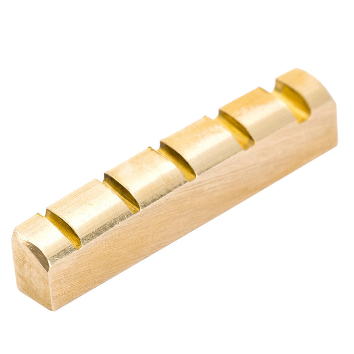 Part of musiclily basic 5 string electric bass pre slotted brass nut 45x6x9mm mx2302