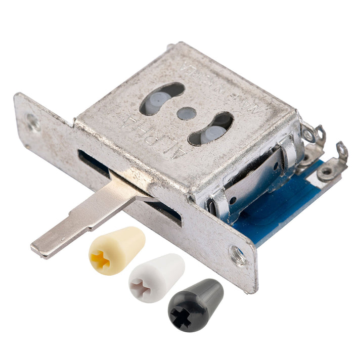Selector de palanca de 5 posiciones Alpha para guitarra eléctrica tipo Strat importada
