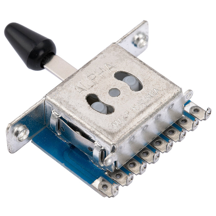 Selector de palanca de 5 posiciones Alpha para guitarra eléctrica tipo Strat importada