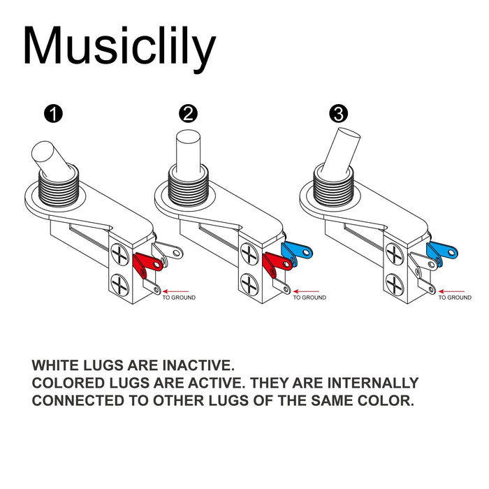 Musiclily Basic Metric L-Type Right Angle 3-Way Epiphone LP SG ES Style Switch MX2308 Instructions