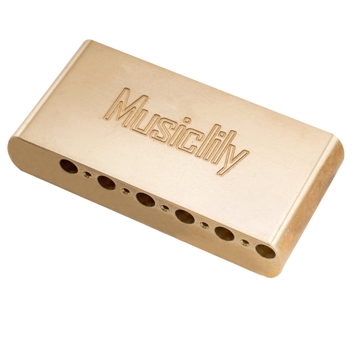 musiclily ultra 52 5mm2 1 16 inch full solid brass steel short mim style tremolo block for china made squier pre 2020 affinity 6 screw electric guitar bridge mx2309 details