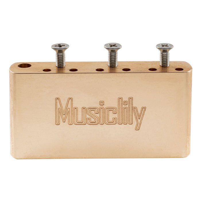 musiclily ultra 52 5mm2 1 16 inch full solid brass steel short mim style tremolo block for china made squier pre 2020 affinity 6 screw electric guitar bridge mx2309