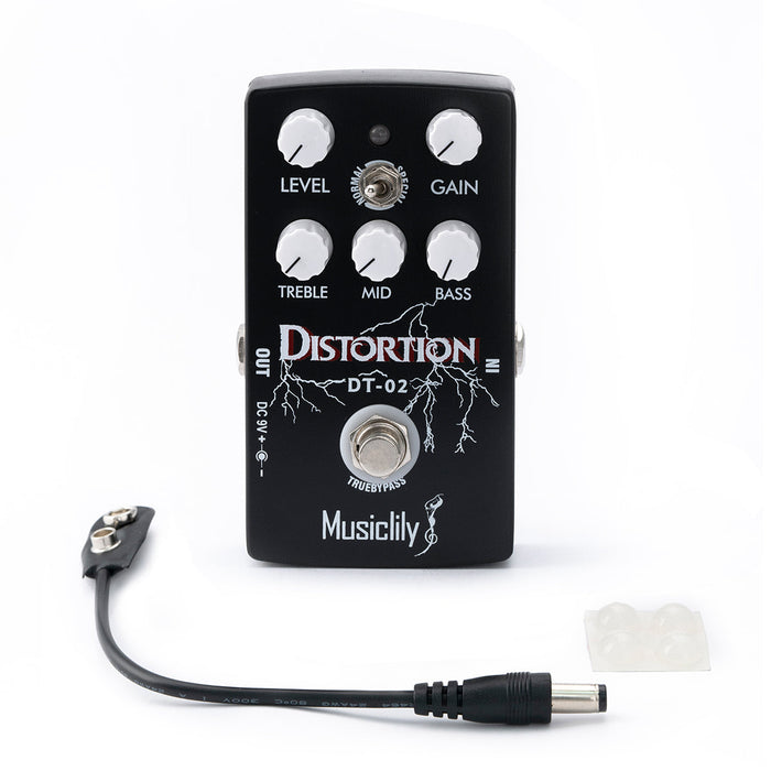 musiclily pro electric guitar effects pedal dc 9v adapter powered true bypass distortion mx2320p