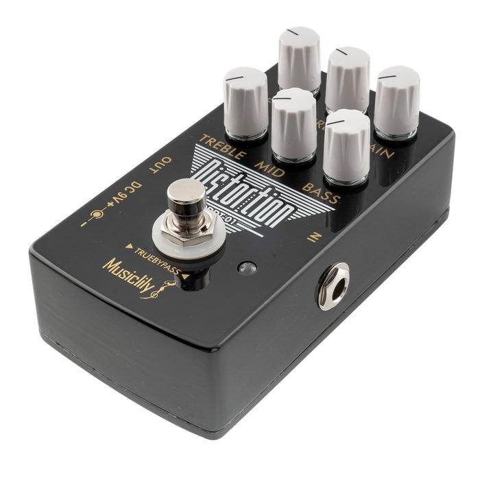 musiclily pro electric guitar effects pedal dc 9v adapter powered true bypass distortion mx2320p details