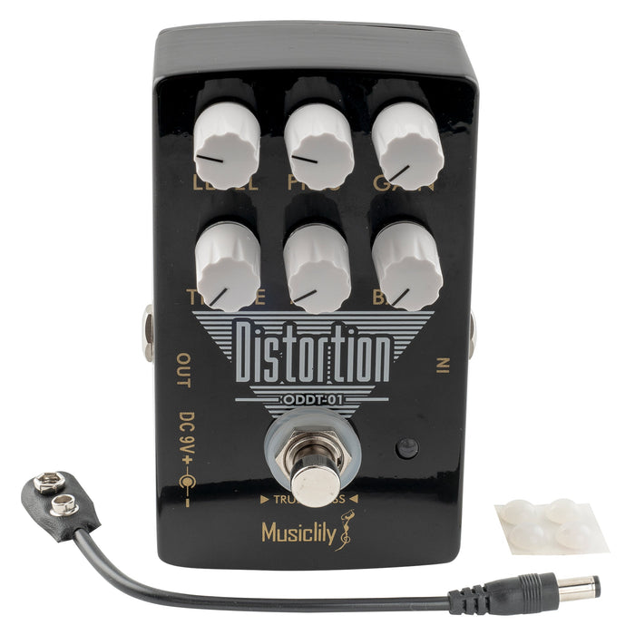 musiclily pro electric guitar effects pedal dc 9v adapter powered true bypass distortion mx2320p