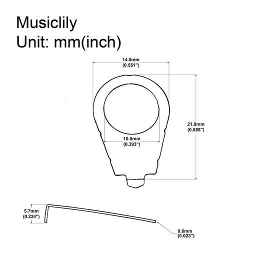 Dimensions of musiclily pro 10mm 3 8 inch guitar pots knob pointer steel washers lp position indicators for usa lp electric guitar vintage style mx2366 4p