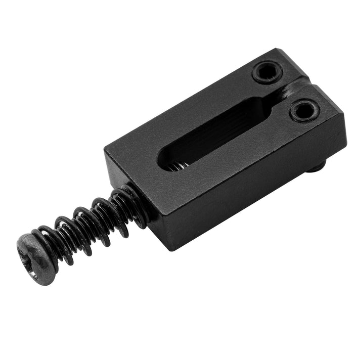 detail of musiclily ultra 10 5mm modern style rectangle full solid brass saddles for strat tele style electric guitar mx2370 6p