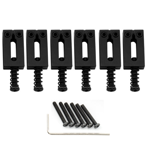 musiclily ultra 10 5mm modern style rectangle full solid brass saddles for strat tele style electric guitar mx2370 6p