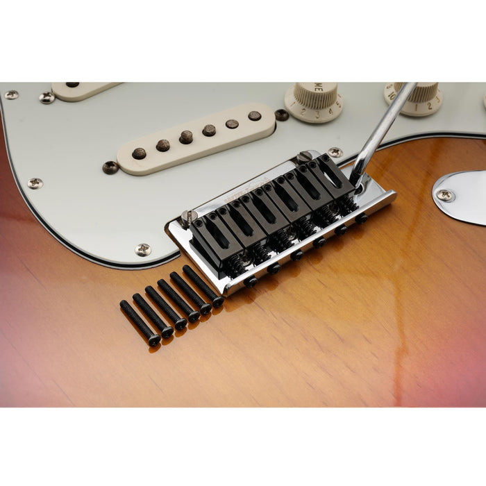 Application of musiclily ultra 10 8mm modern style rectangle full solid brass saddles for strat tele style electric guitar mx2371 6p