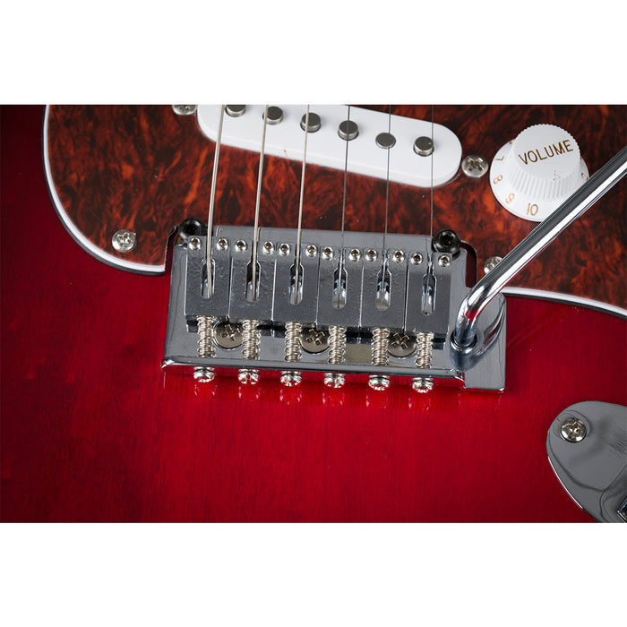 wilkinson wvp tremolo bridge 10 8mm stainless steel saddles for imported strat style electric guitar mx2376 6p, chrome