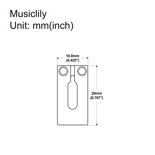 Dimensions of wilkinson wvp tremolo bridge 10 8mm stainless steel saddles for imported strat style electric guitar mx2376nu 2