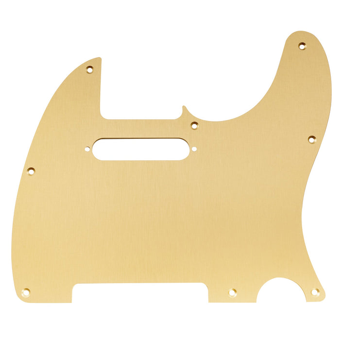 musiclily ultra 8 holes anodized aluminum tl guitar pickguard for american mexican fender standard tele style electric guitar mx2379p, gold
