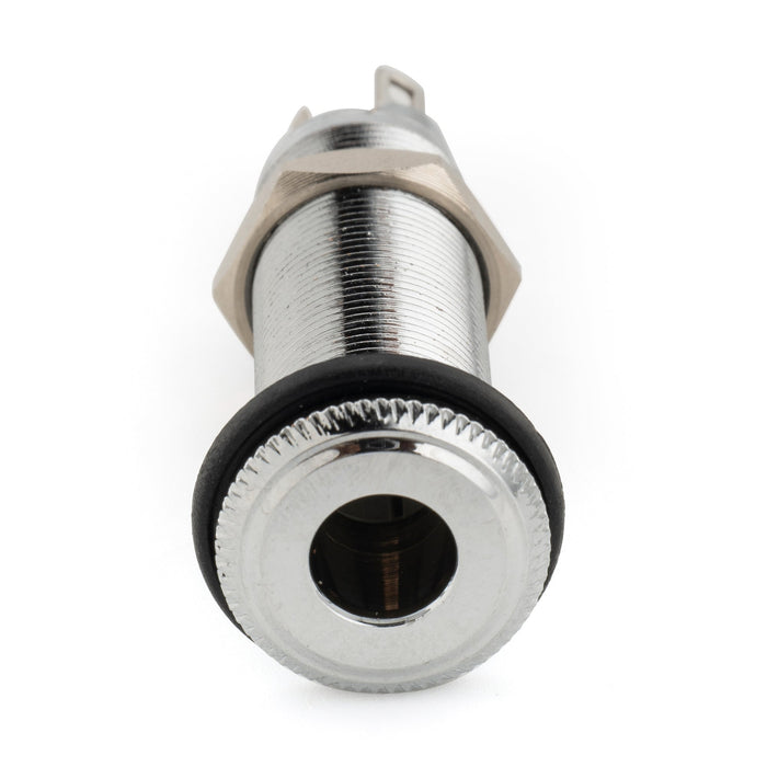 Musiclily Pro 1/4 inch 6.35mm Cylinder Mono Output Jack Socket for Electric Guitar Bass, Chrome